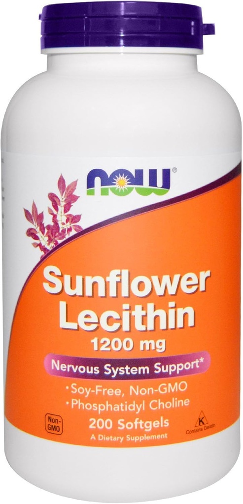 Teraz Foods Slnečnicový lecitín 1200mg, 200 Softgels, balenie po 2