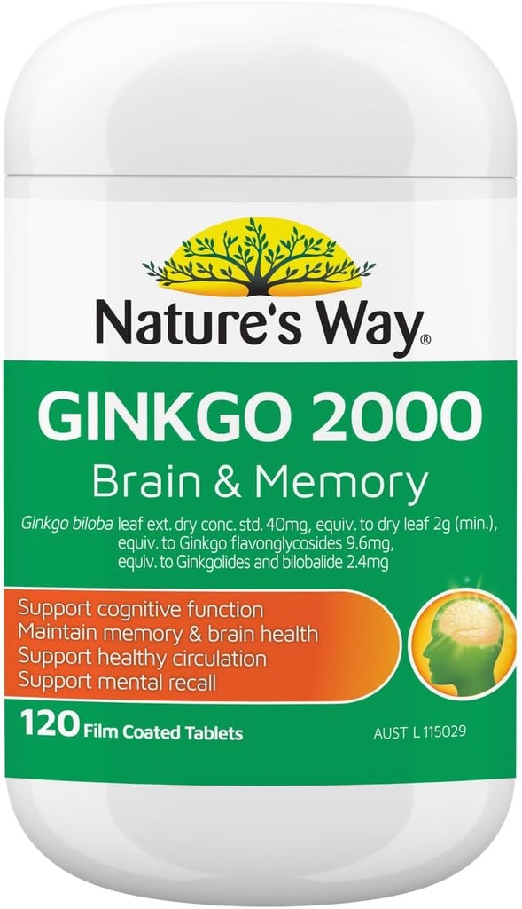 Cesta prírody Ginkgo Biloba 2000MG 100+20 Tablety