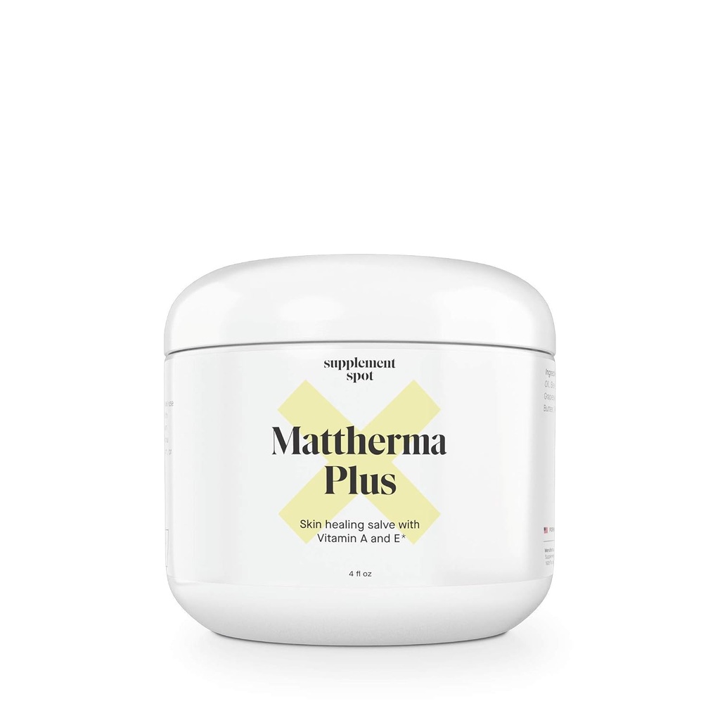 Mattherma Plus kože liečiace masť (4 Fl Oz.) - upokojujúci Salve pre prasknutú pokožku w/vitamín E & A 