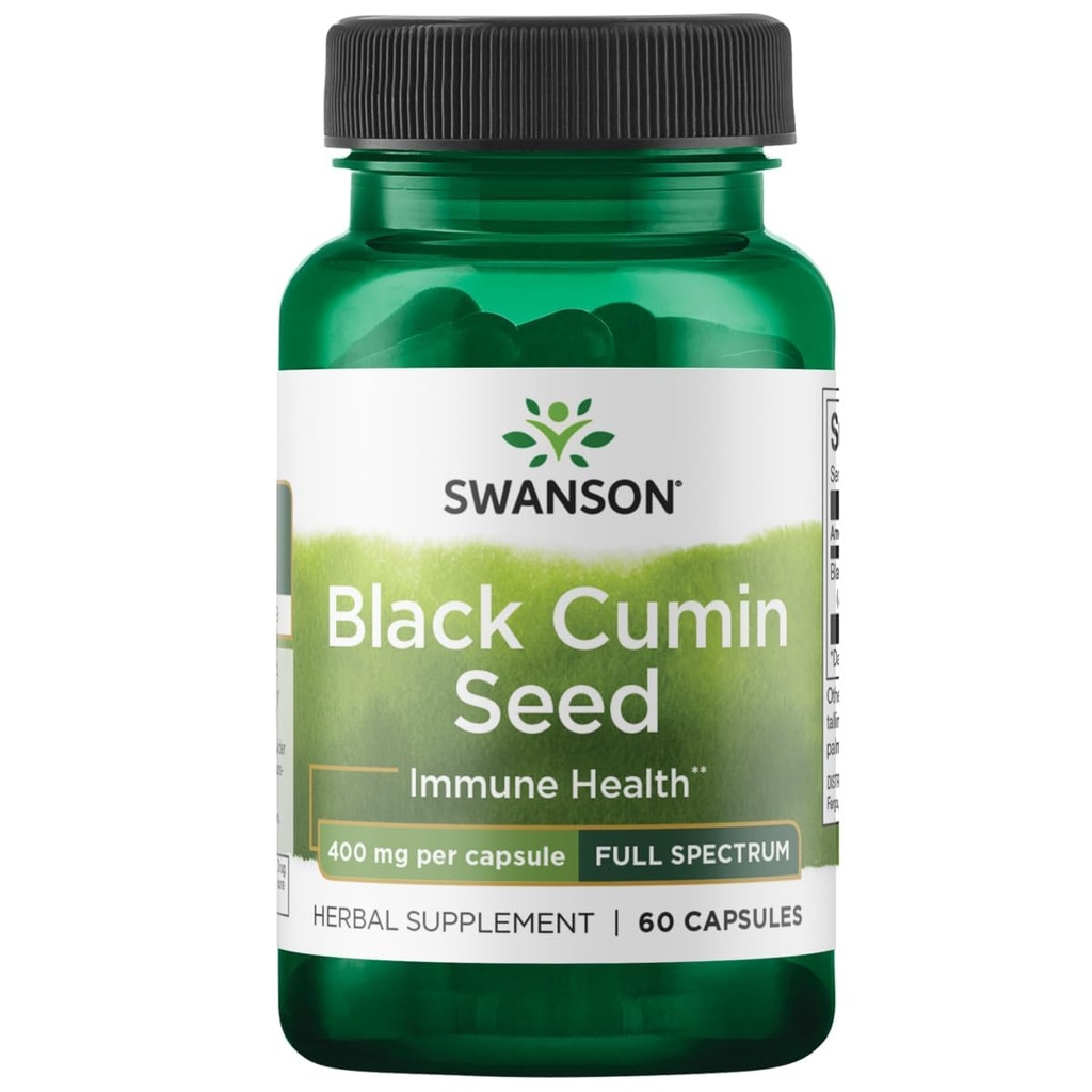 Swanson Full Spectrum Black Cumin Seed 400 Milligrams 60 Kapsule