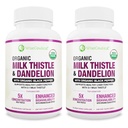 Max Absorbcia USDA Organické mlieko Thitle Potent 5:1 Koncentrovaný extrakt (2000mg Sila) & Organické púpava Root 