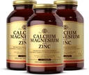 Solgar kalcium horčík Plus zinok - 250 tabliet, balenie 3 - Podporuje zdravé kosti, podporuje Nervové a svalovej funkcie - non-GMO, Vegan, Gluten zadarmo - 250 celkom služby