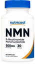Nutricost NMN (Nicotinamid Mononukleotid) 500 mg, 60 kapsúl - Vegetarián Friendly, 30 dávok, bez lepku, bez GMO