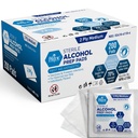 MED PRIDE Sterilný alkohol Prep Pads, Antiseptik, 70% izopropyl, Individuálne zabalené, Lekársky stupeň 2 Ply Wipes (200 Počet (Pack of 1) White)