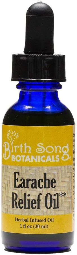 Narodenie Song Botanicals bylinný ušný olej, prírodné kvapky do ucha, zmes s cesnakom a Mullein Kvety, pre plavcov a odstránenie voskov deti, dospelí, dieťa, 1oz fľaša