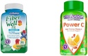 Vitafusion Fiber Well Fit Gummies 90 Count and Power C Vitamín C Gumies for Immune Support 150 Count