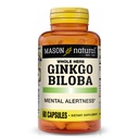 Mason Natural Ginkgo Biloba, 1 mesiac dodávky, pomáha zlepšiť duševné varovanie a podpora Optimálna funkcia mozgu, 60 kapsúl