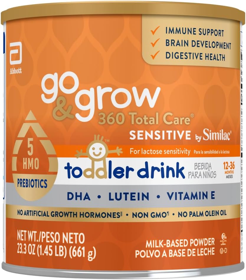 Go & Grow 360 Celková starostlivosť Citlivý Similac Batoľa Nutričný nápoj s 5 HMO, prášok, 23,3-oz Can