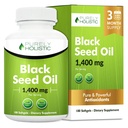 Black Seed Oil Kapsule 1400mg, 180 Softgels, 3 Mesiac Zásoba - Cold Pressed Nigella Sativa, Bohaté na Omega 6, 9 & TQ, Black Cumin Seed Oil, Immune Support, kĺby a zažívanie
