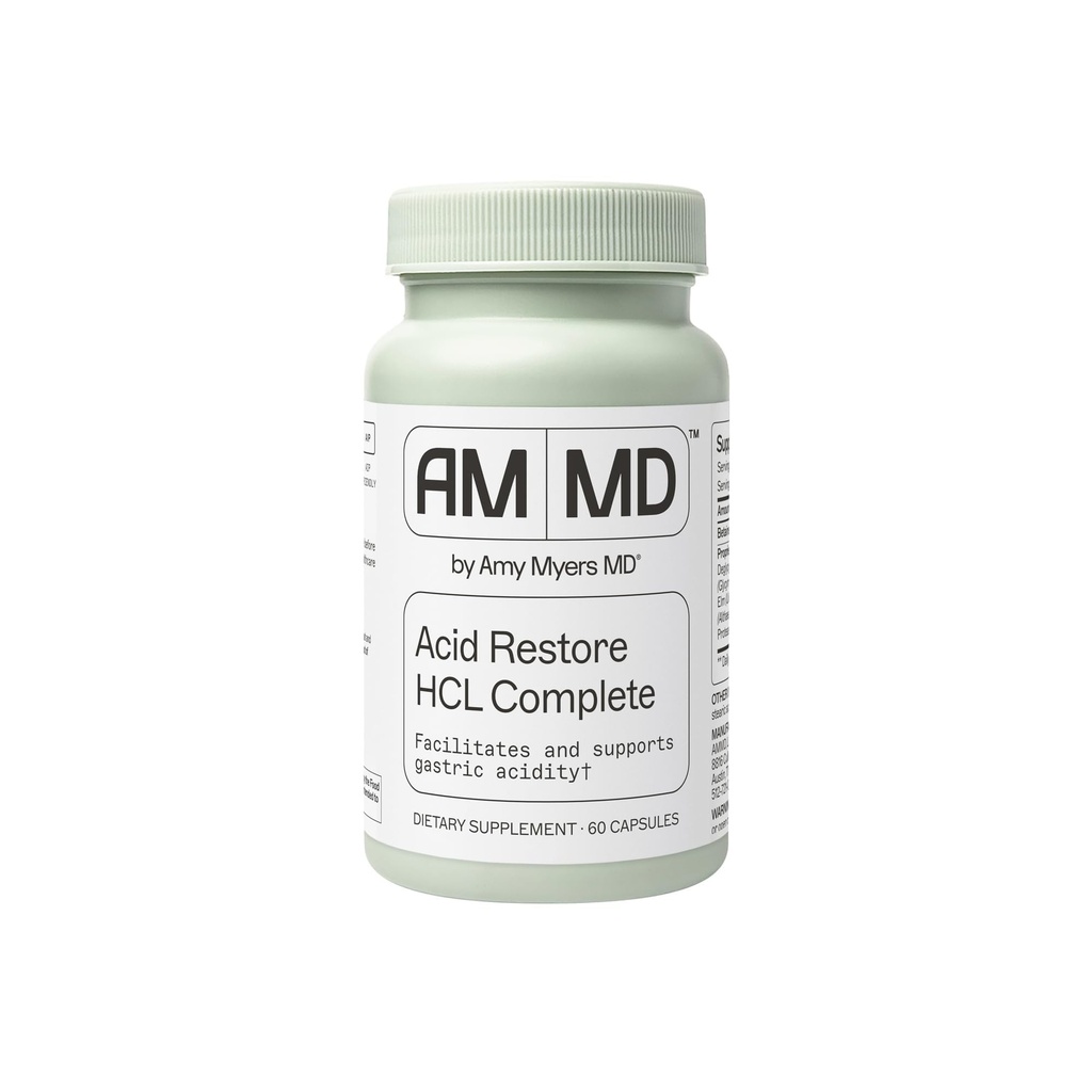 Amy Myers MD kyselina Obnoviť s betaínom & HCL - Dodatok pre trávenie & Gut Zdravie - s Slippery Elm Bark - Non-GMO, Gluten-free & non-Dairy - 60 Kapsule (60 Servings)