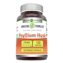 Amazing Formules Psyllium Husk 750mg Veggie Capsules Supplement 