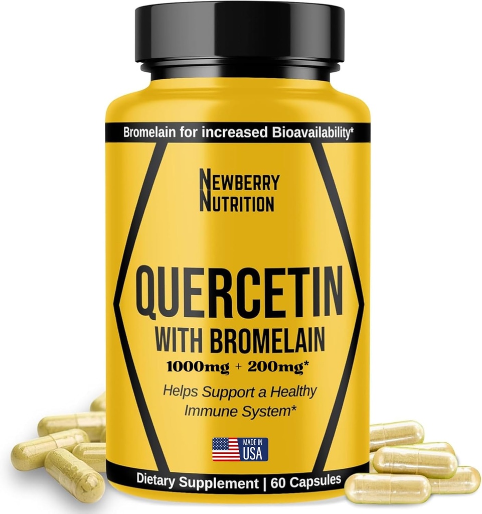Quercetin s hypromelínom doplnok 1200mg, Quercetin 500mg kapsuly, pomáha podporovať zdravú imunitu, silný antioxidant, 60 Počet