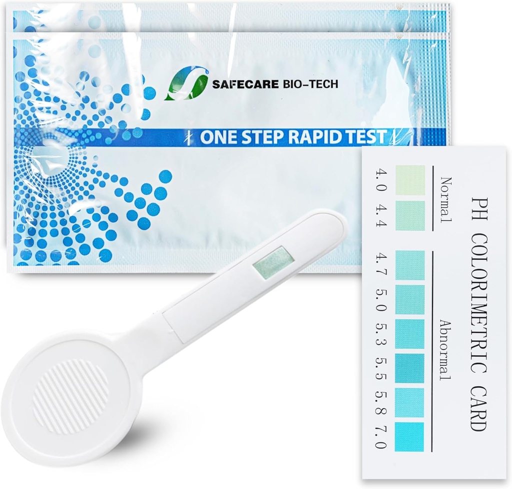Jeden krok Vaginálne pH Bakteriálna vaginóza Test Kit, 5 Test Kits, BV, kvasinková infekcia, Feminine Vaginal Health, pH Balance for Women, Individually Foil Wrapped