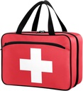Naanle pilulka Organizátor taška Cestovné pilulky fľaša medicína Organizátor Domov Storage Mediciation Bag for Vitamín Supplements, White Cross prázdne červená prvá pomoc taška pre autokemping, 1.0 Počet
