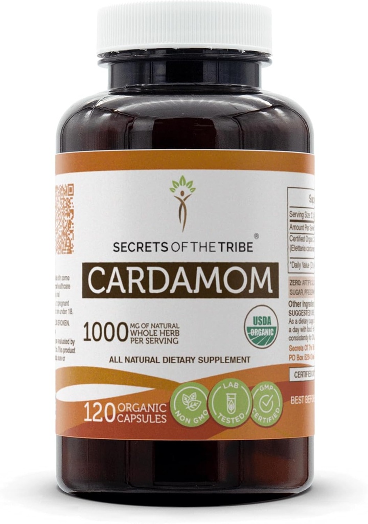 Tajomstvá Tribe Cardamom USDA Organic Capsules 
