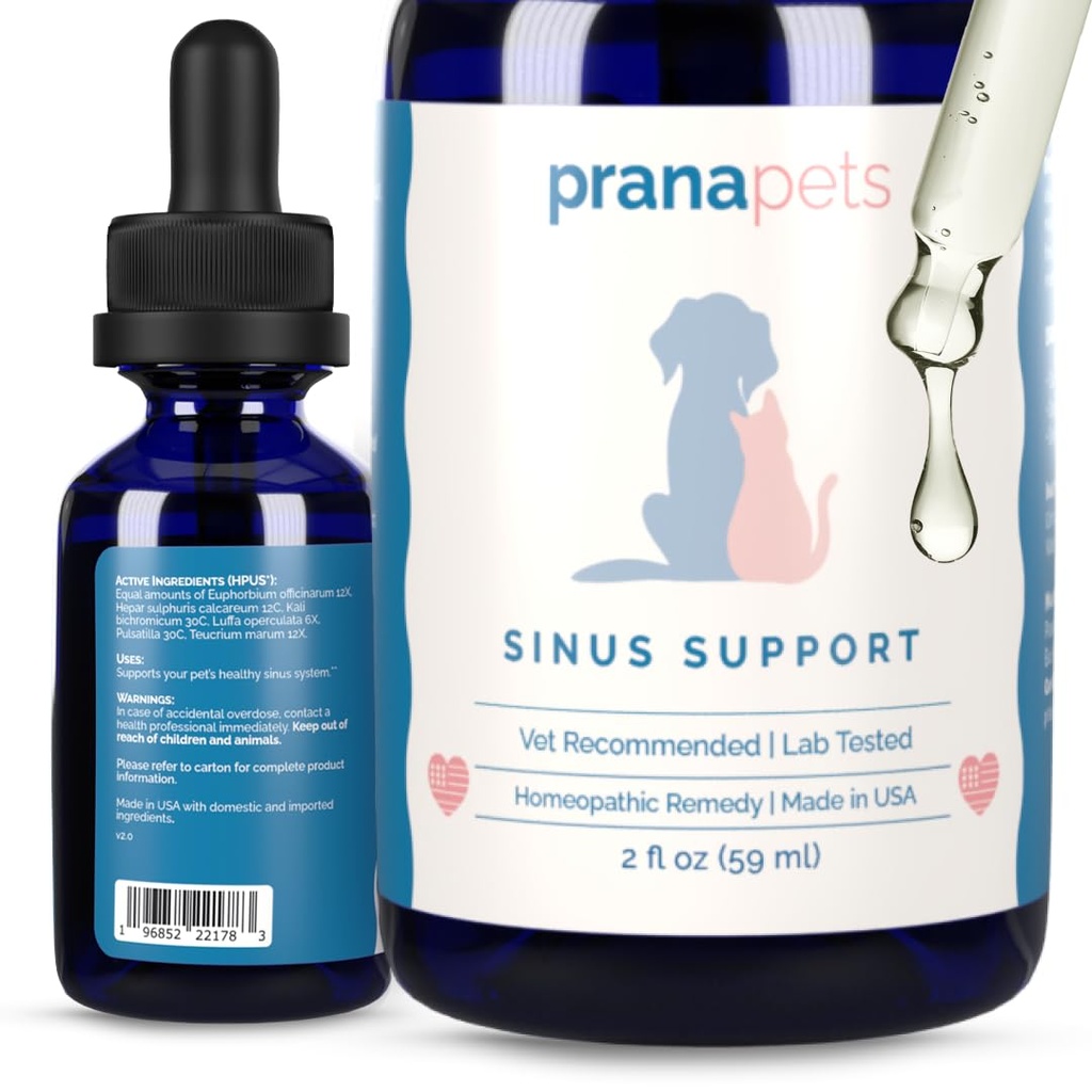 PranaPets Sinus Support Liquid Supplement for Pets 