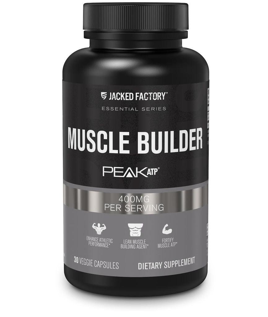 Jacked Factory Essentials Svaly Builder - ATP svalového Builder pre mužov s vrcholom ATP na podporu svalového zisk, zvýšiť športový výkon, a zvýšiť silu - 30 Kapsule
