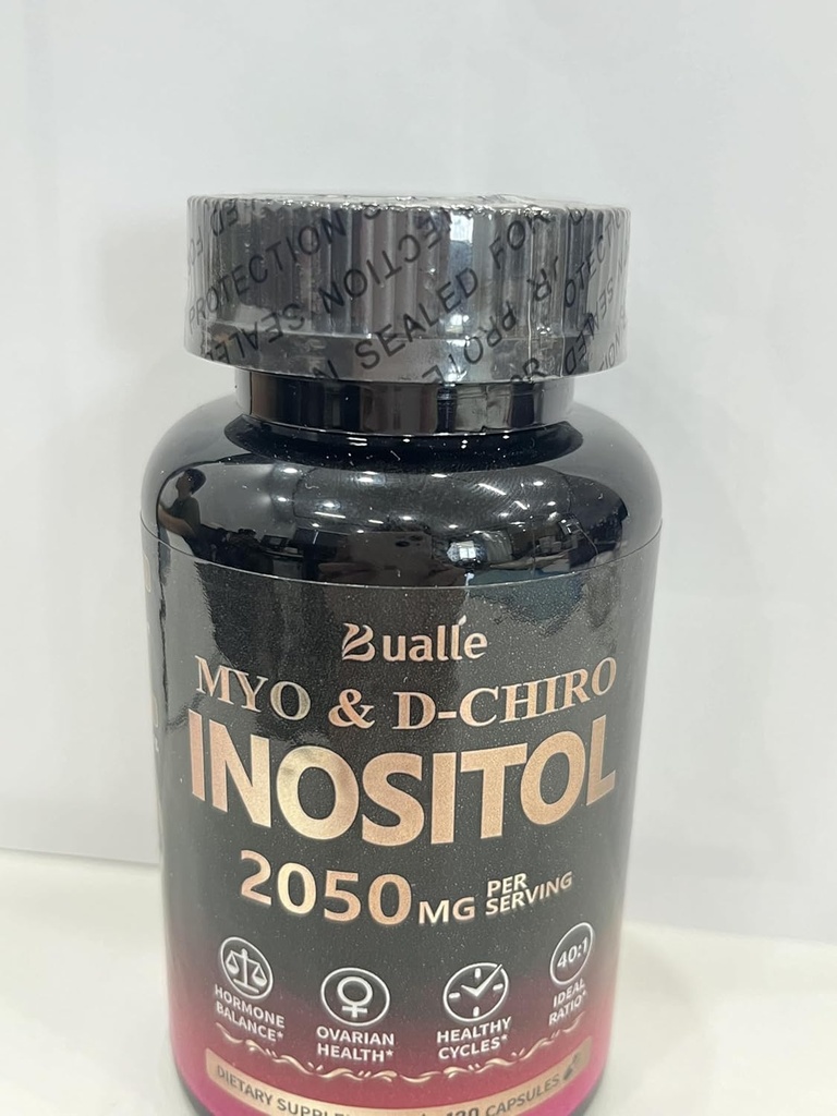 Bualle Myo-Inozitol & D-Chiro Inozitol - Ovariálna podpora Vitamín - 40:1 Zmes na podporu hormonálnej rovnováhy pre ženy