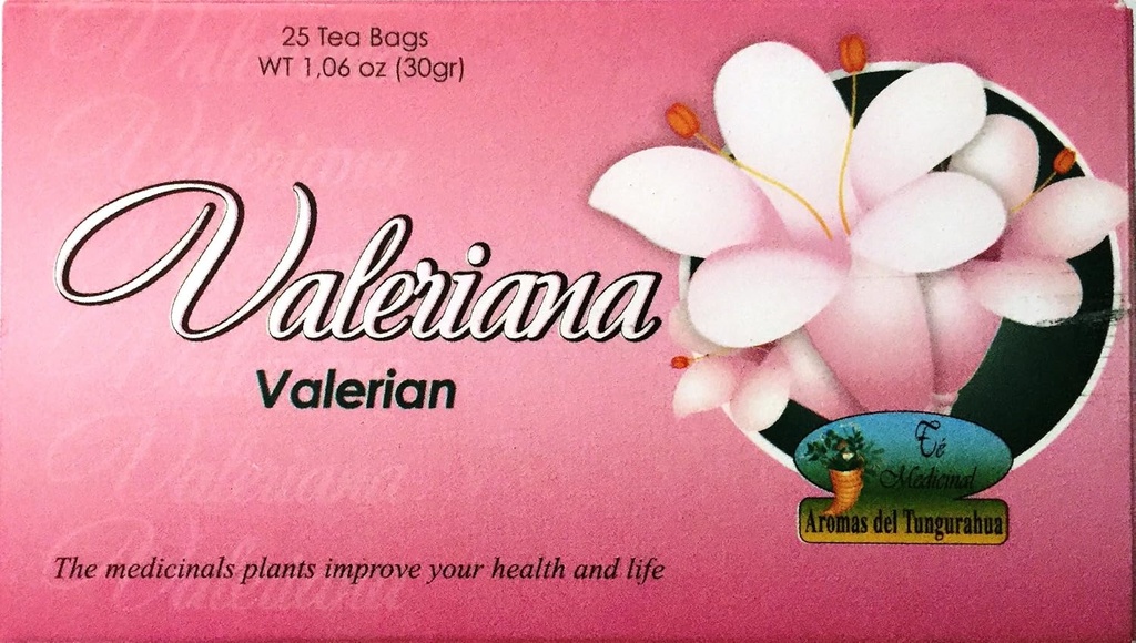 Valeriana Té. 25 Čajové tašky. Valeriánsky čaj. 2-balenie (50 Čajové vrecia celkom) (50 Bolsas)