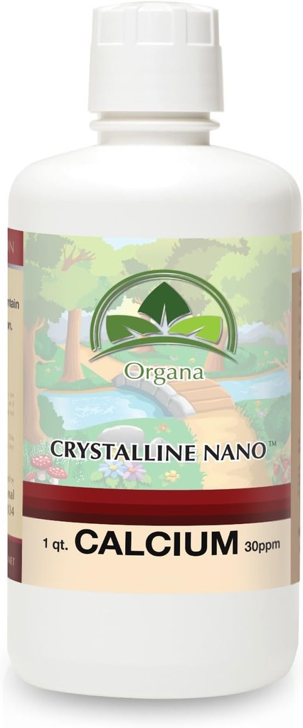Organa Pure Crystalline Liquid Calcium Supplement - 30 PPM - Koloidné minerály - Calcium Supplement for Women & Men - Liquid Calcium Citrate Alternatíva - 99,99% Pure Calcium