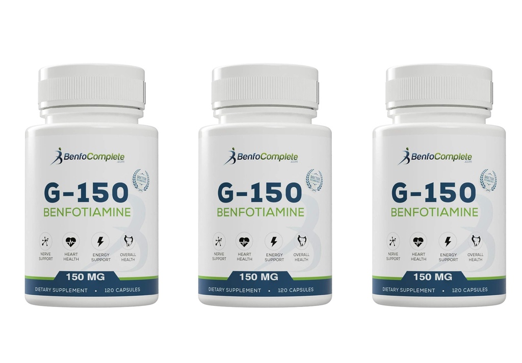 Benfotiamín 150Mg 120 Želatínové kapsuly v jednej fľaši - balenie 3 fliaš