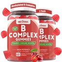 Vitamín B komplex Gummies, Vegánske vitamín B Gummies s 2000 mcg Metyl B12, Methyl Folát 