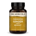 Dr. Mercola Fermentovaná zázvorová s Benegutom - Podpora Tráviaceho a gutového zdravia - Aids Occasional Gas, Bloating & Discomfort - Non-GMO, Gluten-Free & Soy-Free - 60 kapsúl (60 dávok)
