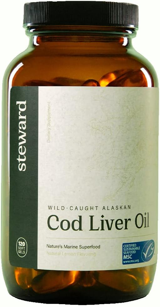 STEWARD - Wild-Caught Aljašská treska Liver Oil 120 Softgels 