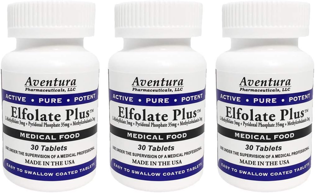 Plus® 3 mg 3 balenie L- metylfolát Metylfolát Metylfolát Zdravotný doplnok stravy Profesionálna sila Aktívny Pure Potent 30 tabliet