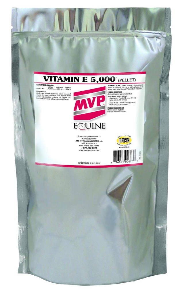 Vitamín E 5,000 (3lb) Pelletovaný vitamín E pre kone...