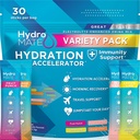 HydroMATE Electrolyte prášok Balíček odrôd Hydratačné balenia Nízky cukor 30 Počet