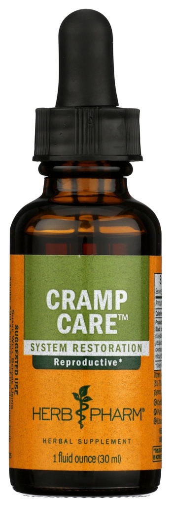 Herb Pharm Cramp Care Tekutý bylinný extrakt kvapky na podporu zdravého menštruačného cyklu, 1 Oz