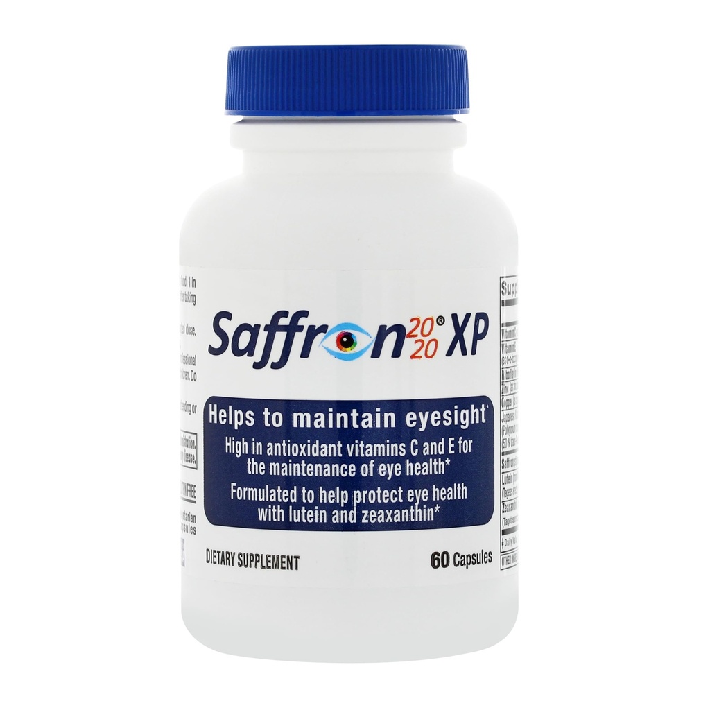 Šafran 2020-XP doplnok so šafranom, reveratrolom, vitamínmi a minerálmi, zeaxantínom a luteínom -60 Vegetariánske kapsuly