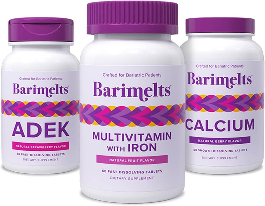 BariMelts Cesta k baleniu Bariatrického úspechu - Multivitamín so železom, dusičnanom vápenatým a ADEK