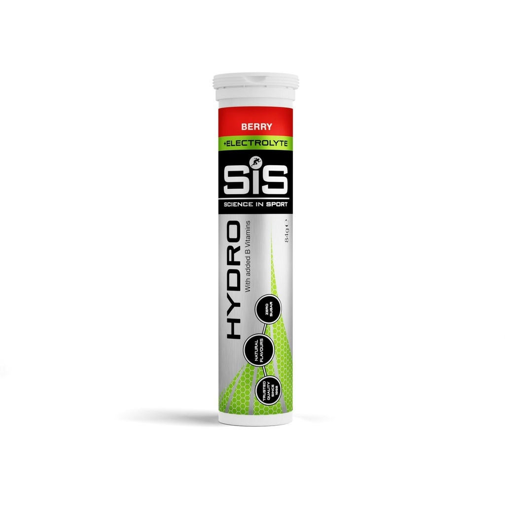 Veda v Sport SIS Electrolyte Tablety, Carbonated Electrolyte Drink Tablety, On-The-Go Nízky cukor Elektrolyty, Hydrating Effervescent Tablety pre beh, Cycling, Berry - 20 Tablety - 1 balenie