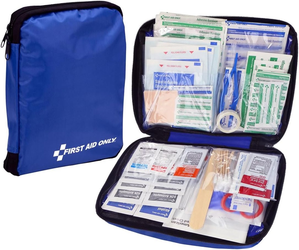 Prvá pomoc Iba 299 Piece All-Purpose Emergency Kit prvej pomoci pre domov, Office, Auto, Apartment, Dorm, a Camping, Travel-Priateľne Kompaktné Pouch Fits in Backpacks, Suitcases, Skrine a zásuvky
