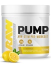 RAW Pump Stim zadarmo pred tréningom (Lemonáda) - non-Stimulant pred tréningom doplnok prášok oxidu dusnatého Booster - Pred tréningu doplnky nápoj pre počas tréningu - 40 Servisov