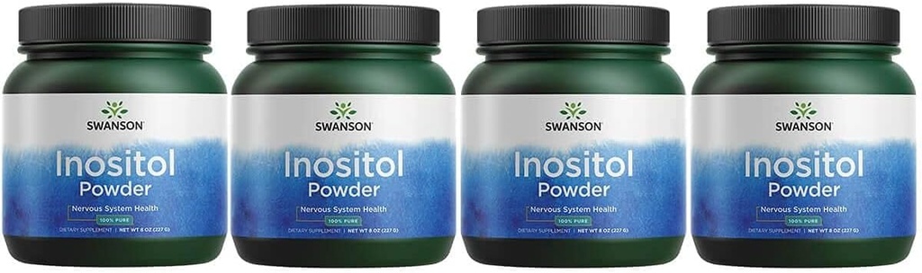 Swanson 100% Pure Inozitol Powder - Natural Supplement Propagation Focus & Relaxation - Nerve & Cellular Support- (8oz) 4 balenie