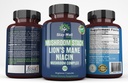 Lion Mane Supplement Kapsule s Niacin 