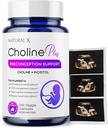 Cholín a inozitol predkoncepcia Vitamíny pre ženy - plodnosť Blend Supplement, podporuje zdravé tehotenstvo a dieťa Kognitívny vývoj, zlepšenie kvality vajec, hormonálna rovnováha (200 kapsúl)