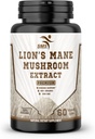 Lion's Mane Pills Mushrom Cognition Kapsule (60 Veggie Kapsule) 30% Polysacharidy- Lions Mane extrakt Kapsule 