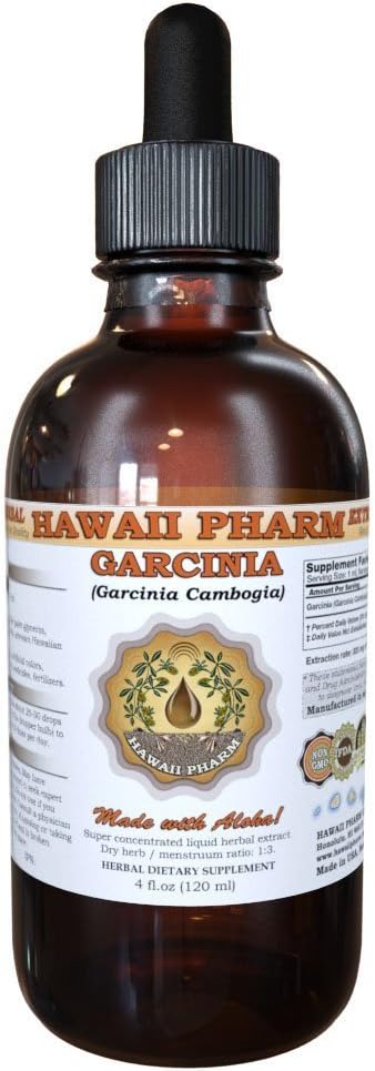 HawaiiPharm Pure Garcinia Liquid Extract, Organic Garcinia (Garcinia cambogia) Tinktúra, Bylinné doplnky, Vyrobené v USA, 2 fl.oz