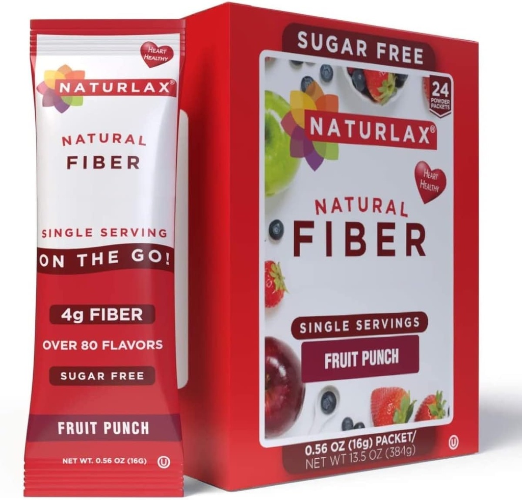 Ovocie bez cukru Punch Ochutené Psyllium Husk, 24 Fiber Pakety