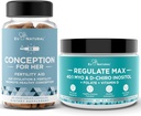 Koncepcia pre Jej kapsule + Regulovať MAX Myo- Inozitol D- Chiro Inozitol prášok - Podpora plodnosti, Hormonálna rovnováha, Regulovať cykly - 60 Vegetariánske mäkké kapsuly + 60 Servivný prášok
