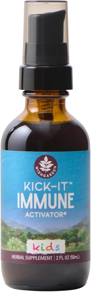 Záhradné byliny Kick-It immune pre deti - Imunitná podpora doplnok pre deti, bylinné imunitnej obrany a imunitného posilňovača s Echinacea, OSHA, starší, Rýchle dieťa a batoľa Immumárna podpora Formula, 2oz