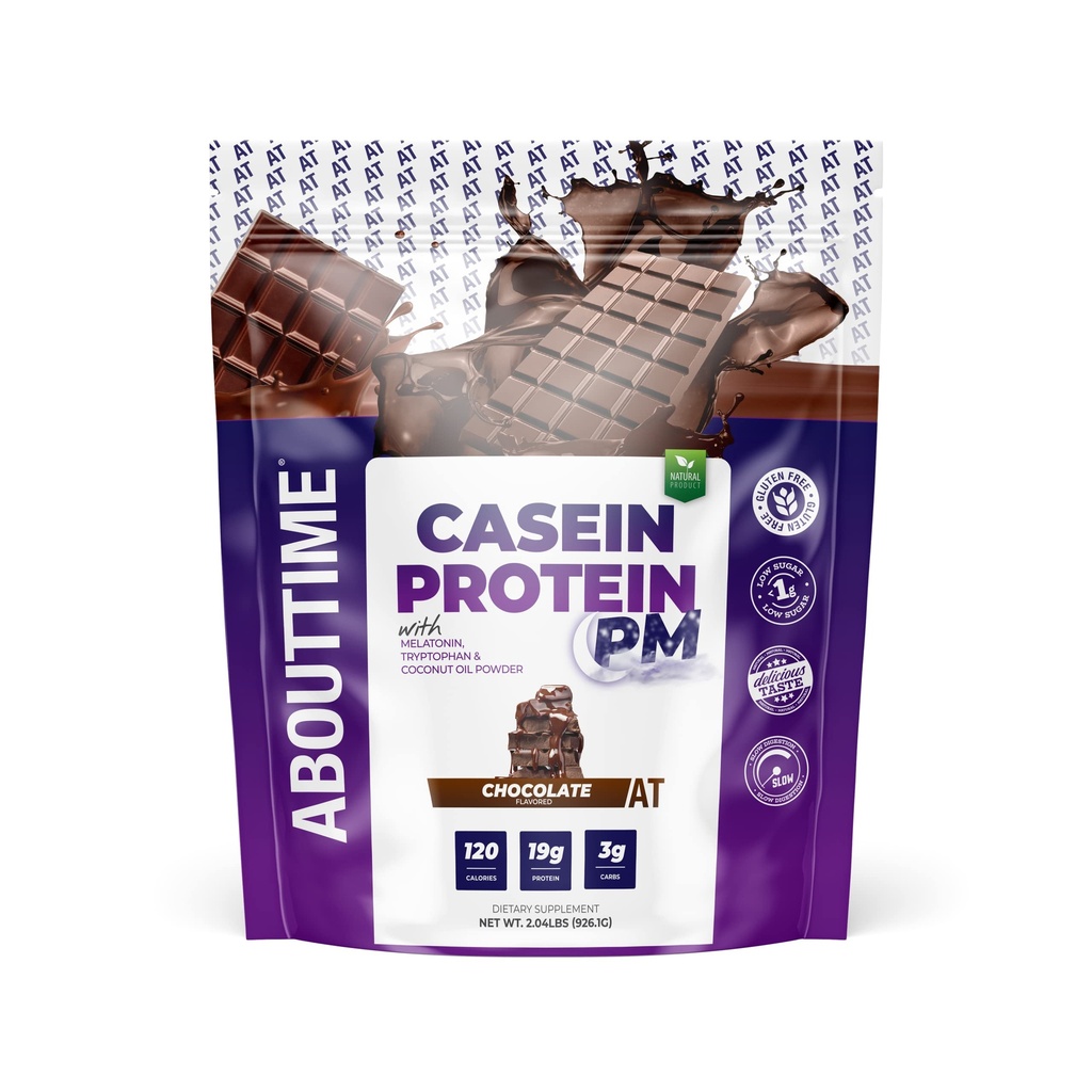 O čase Casein Protein Chocolate, 19g Protein, Nighttime Recovery Formula, Žiadne umelé sladidlá, žiadne rastové hormóny