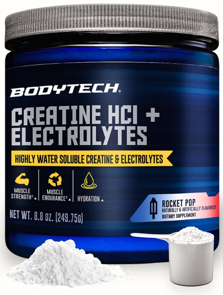 KAROSÉRIA Kreatín HCl + Elektrolyty Powder a Highly Water-rozpustný & Biologicky dostupný pop Rocket (8.8 oz./75 Servings)
