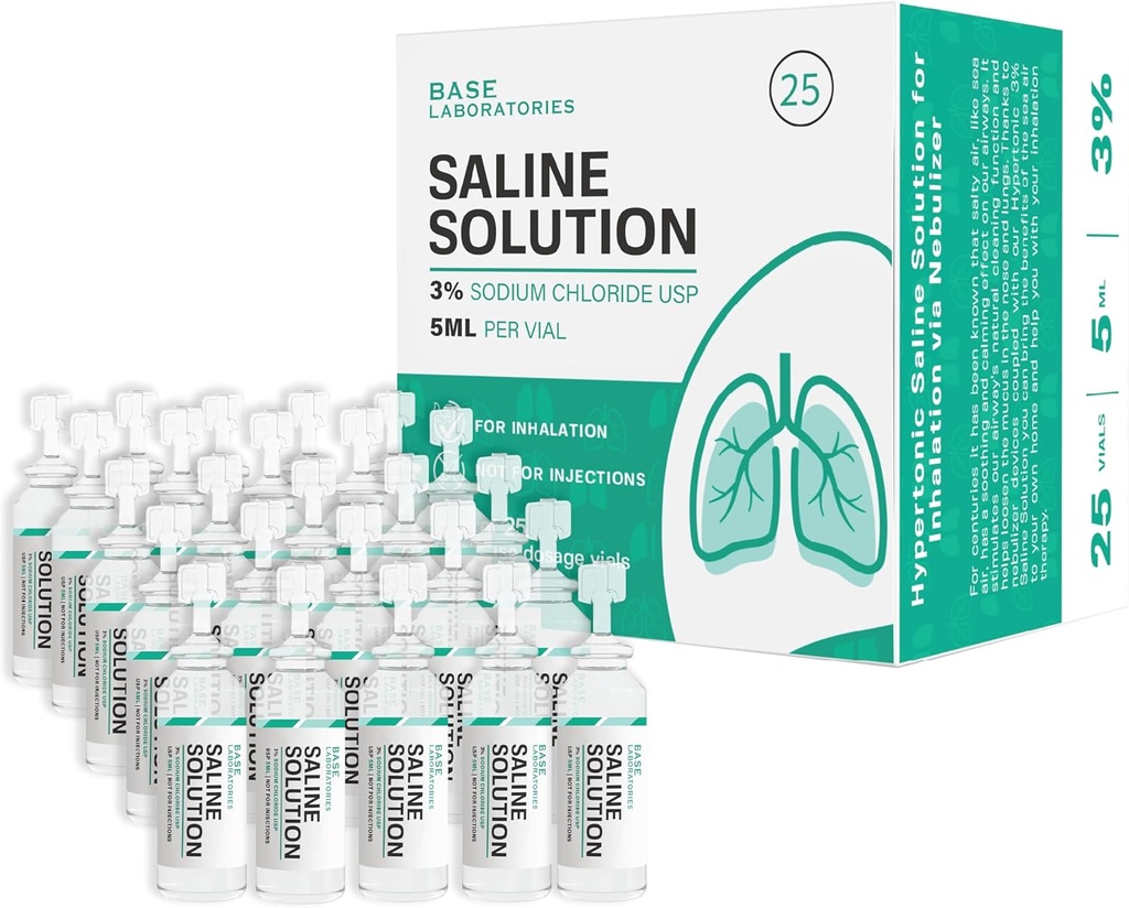Base LABORATORIES 3% Saline Solution for Nebulizer Machine 
