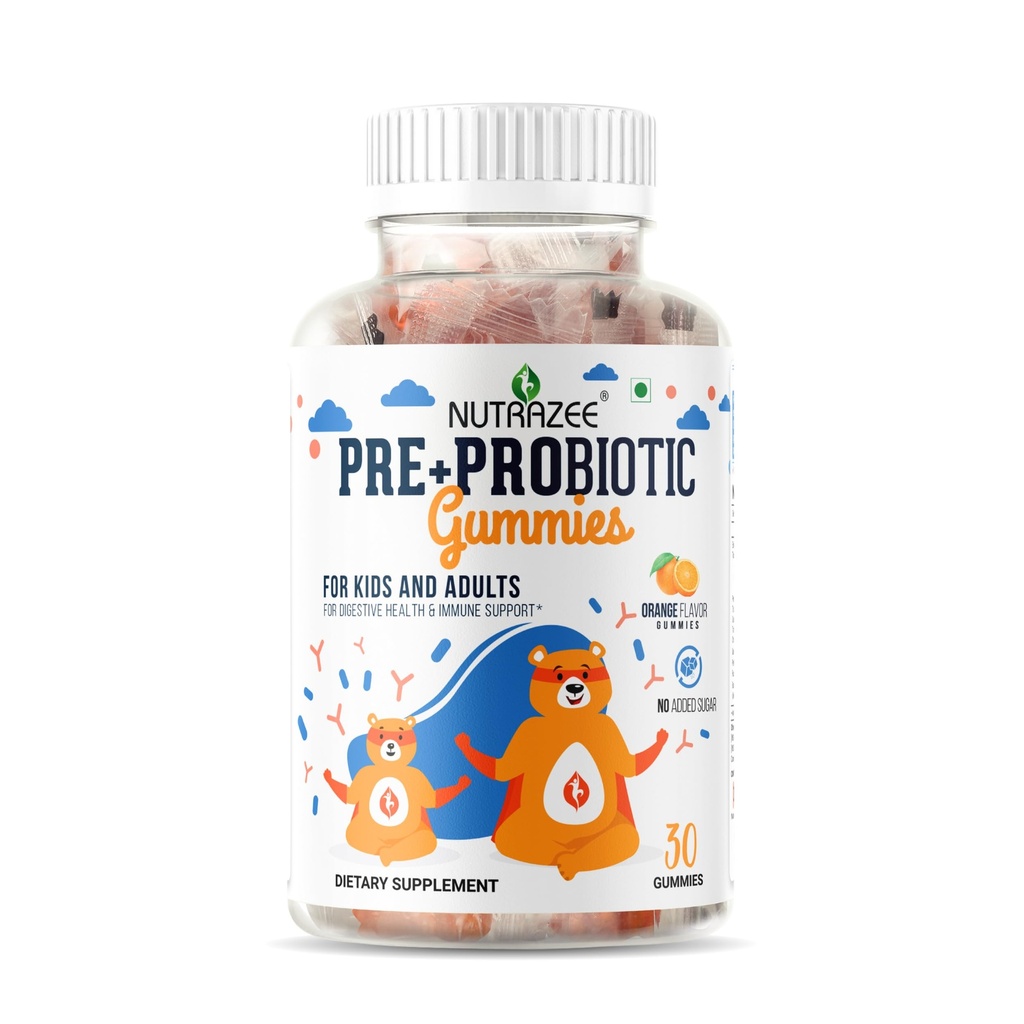 Probiotické Gummy s 2 miliardami CFU, Prebiotické Fiber Supplement pre deti, mužov a ženy, klinicky validovaný kmeň pre zažívanie, Easy Bowel Movement & Imunity, 30 Gummy medvede