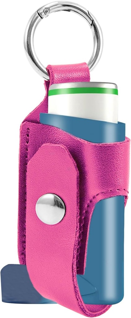 Astma Inhaler Holder PU Kožené Cestovné Handy Holder, Ľahké prenosné Astma Inhaler Prípad pre dospelých a deti (Inhalátor nezahrnuté)